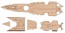 Fujimi Wood Deck Seal for 1/700 IJN Aircraft Battleship Ise (w/Ship Name Plate)  , FUJ33219, by FUJIMI