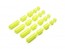 Tamiya Mini 4WD Grade Up Part LIGHTWEIGHT PLASTIC SPACER SET (12/6.7/6/3/1.5MM) (FLUORESCENT YELLOW)  , TAM54964, by TAMIYA