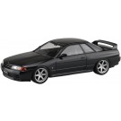 Aoshima 1/32 Raku-Pla Snap Kit No.14CU-BP Nissan R32 Skyline GT-R Custom Wheel (Black Pearl Metallic), AOS02890, by AOSHIMA