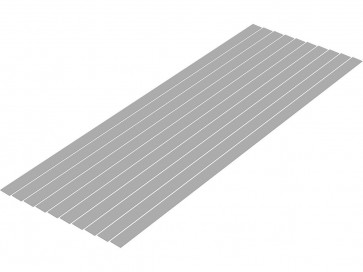 Wave Plastic Material (Gray) Shredded Board 0.5 x 8.0 mm 10pcs, WAV24784, by WAVE
