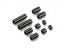Tamiya Mini 4WD Grade Up Part ALUMINUM SPACER SET (12/6.7/6/3/1.5MM, 2PCS. EACH) (BLACK) , TAM54810, by TAMIYA