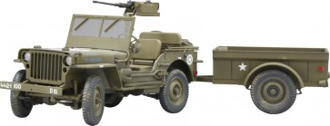Fine Molds USA 1/4 Ton 4x4 Truck (With Trailer And Machine Gun), FIN20024, by Fine Molds