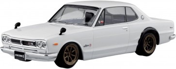 Aoshima 1/32 Raku-Pla Snap Kit No.16CU-WH Nissan C10 Skyline 2000GT-R Custom Wheel (White), AOS01688, by AOSHIMA