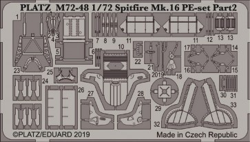 Platz 1/72 SPITFIRE MK.XVI PE SET PART 2  t, PLZ55986, by PLATZ