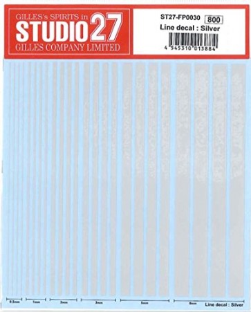 STUDIO27Line decal : Silver, stu13884, by STUDIO27