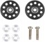 Tamiya Mini 4WD Grade Up Part LIGHTWEIGHT 13MM ALUMINUM BALL-RACE ROLLERS (BLACK)  , TAM54995, by TAMIYA