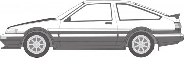 Fujimi 1/24 Tohge Series No.1 EX-1 Toyota 86 Levin AE86 (with Carbon Bonnet Decal), FUJ48017, by FUJIMI