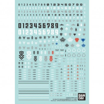 Bandai 30 MINUTES MISSIONS Water-slide Decals Regular (1) , BAN13196, by BANDAI