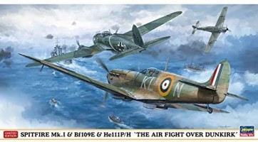 Hasegawa 1/72 Spitfire MK.1 & Bf109 & He 111P/H "Dunkirk"  , HAS22706, by HASEGAWA