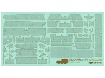Tamiya 1/48 Detail up Parts Series GERMAN HEAVY DESTROYER TANK ELEPHANT COATING SHEET SET  , TAM26712, by TAMIYA