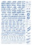HI Q PARTS TR DECAL 3 ALPHABET BLUE (1PCS)  , HIQ74933, by HI Q PARTS