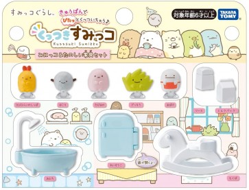TAKARA TOMY Sumikko Gurashi Sticking Sumikko Miniko & Fun Furniture Set, TAK83334, by TAKARA TOMY