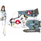 Hasegawa 1/24 Misa Hayase w/VF-1S Super Valkyrie Egg Plane (Macross), HAS58998, by HASEGAWA