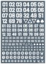 HI Q PARTS DZ Number Decal White 1seat  , HIQ74827, by HI Q PARTS