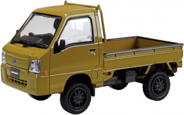 Aoshima 1/32 Raku-Pla Snap Kit No.05CU-OE Subaru Sambar Truck Custom Wheels (Olive), AOS03903, by AOSHIMA