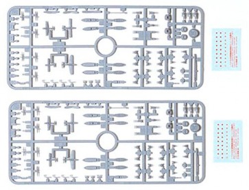 Hasegawa 1/700 Water Line 517 Large Shipship Weapons Set , HAS95175, by HASEGAWA