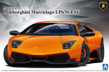 Aoshima 1/24 Supercar 9 Lamborghini Murcielago LP 670-4 SV plastic kit , AOS07068, by AOSHIMA