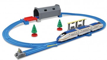 TAKARATOMY Plarail Let's illuminate the tunnel! E7 series Shinkansen with light with Kagayaki basic set , TAK19531, by TAKARATOMY