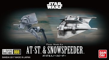 Bandai Star Wars Vehicle model 008 AT-ST & Snow Speeder, BAN56321, by BANDAI