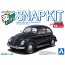 Aoshima 1/32 Raku-Pla Snap Kit No.20-BK Volkswagen Beetle (Black), AOS67994, by AOSHIMA