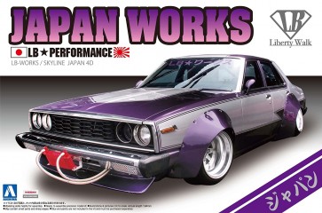 Aoshima 1/24 Liberty Walk 1 Nissan Skyline Japan 4 Dr plastic kit , AOS09802, by AOSHIMA