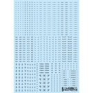 HI Q PARTS 1/144 RB03 Caution Decals One Color, Dark Gray (1pk), HIQ89432, by HI Q PARTS