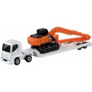 TAKARA TOMY No.143 Hitachi Construction Machinery Hydraulic Excavator ZX210-7 SLF and Heavy Equipment Transport Vehicle, TAK17694, by TAKARA TOMY