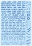 HI Q PARTS TR DECAL 3 ALPHABET BLUE (1PCS)  , HIQ74933, by HI Q PARTS