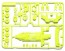 Tamiya Mini 4WD Grade Up Part MA FLUORESCENT-COLOR CHASSIS SET (YELLOW)  , TAM54957, by TAMIYA