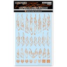 HI Q PARTS Fire Tribal Decal Outline Metallic Orange (1pcs), HIQ77545, by HI Q PARTS