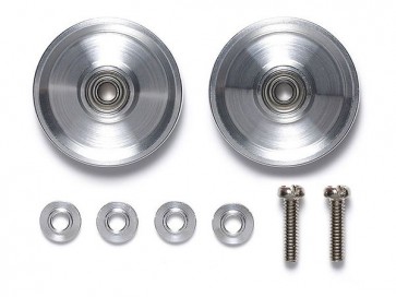 Tamiya Mini 4WD Grade Up Part GP.522 HG 17MM ALUMINUM BALL-RACE ROLLERS (RINGLESS)  , TAM55224, by TAMIYA