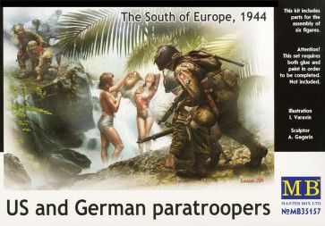 1/35 US Germany and drop soldiers each two-body Southern Europe 1944- bathing in with a woman two bodies, MB35157, by MASTER BOX