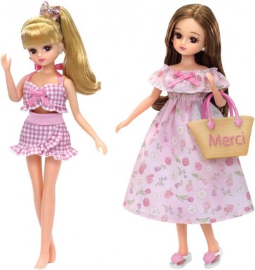 TAKARA TOMY Licca-chan LW-16 Swimsuit & Resort One-Piece Set, TAK14280, by TAKARA TOMY