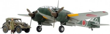 Tamiya 1/48 Tamiya Limited Release Mitsubishi Ki-46 III Type 100 & 4x4 Light Vehicle Kurogane Set, TAM52176, by TAMIYA