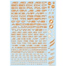 HI Q PARTS TR Decal 3 Alphabet Orange (1 piece) , HIQ73615, by HI Q PARTS
