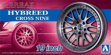 Aoshima 1/24 The Tuned Parts No.101 K-BREAK Hybreed Cross Nine 19 Inch  , AOS61145, by AOSHIMA