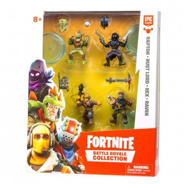 TAKARA TOMY Fortnite Collection Mini Figure 4 body set 001 Raptor Junk Lord Rex Raven  , TAK47121, by TAKARA TOMY