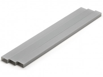Wave Plastic = Material (Gray) Rectangular Pipe 8 x 16 mm 3pcs, WAV24463, by WAVE