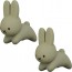 Medicom Toy UDF Dick Bruna (Series 6) Rabbit (Gray) Set of 2, MED57146, by MEDICOM TOY