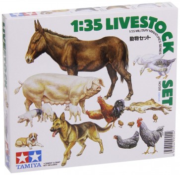 TAMIYA 1/35 MM animal set, TAM35128, by TAMIYA