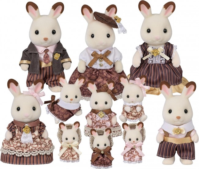 Epoch Sylvanian Families Chocolate Rabbit Family Anniversary